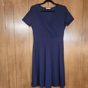 Elegant Navy Midi Dress
